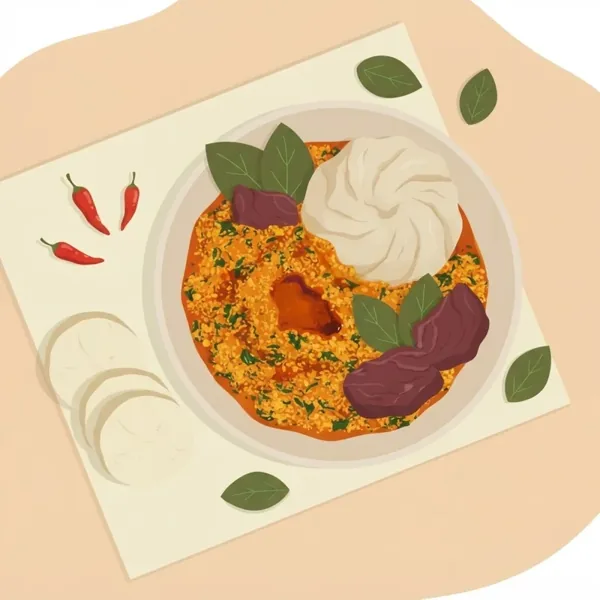 Jollof rice with fried plantain
